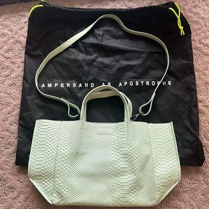 Mint Python Ampersand as Apostrophe Half Tote